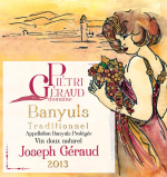 Etiquette Banyuls  Cuvée Joseph Géraud